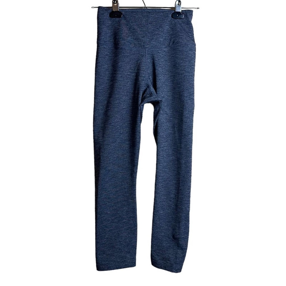 Nike Dry Fit Heather Gray Cropped Capri Leggings Clear Gel Swoosh Logo Small